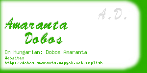 amaranta dobos business card